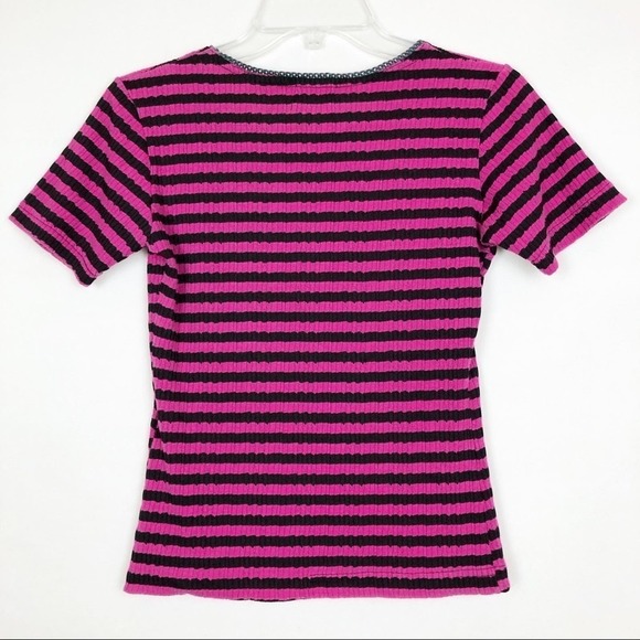 Swagger 90s Y2K Vintage Grunge Preppy Academia Clueless Womens Henley Top Medium - Picture 2 of 6